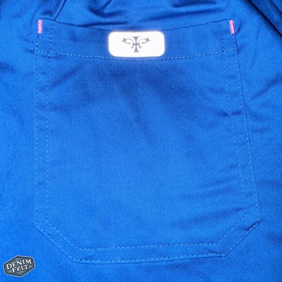 Med Couture Women's Drawstring Scrub Bottom/Pant | Royal Blue/Pink | NEW/NWT! - Picture 6 of 11